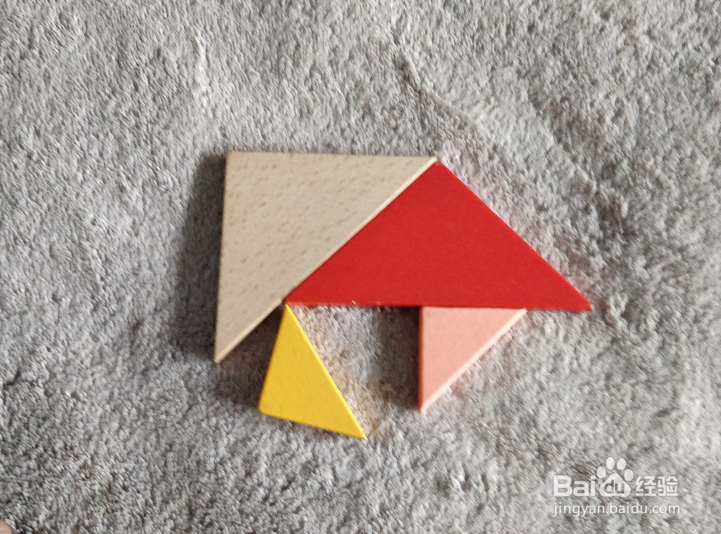 非洲草原上的斑马用七巧板怎么拼?