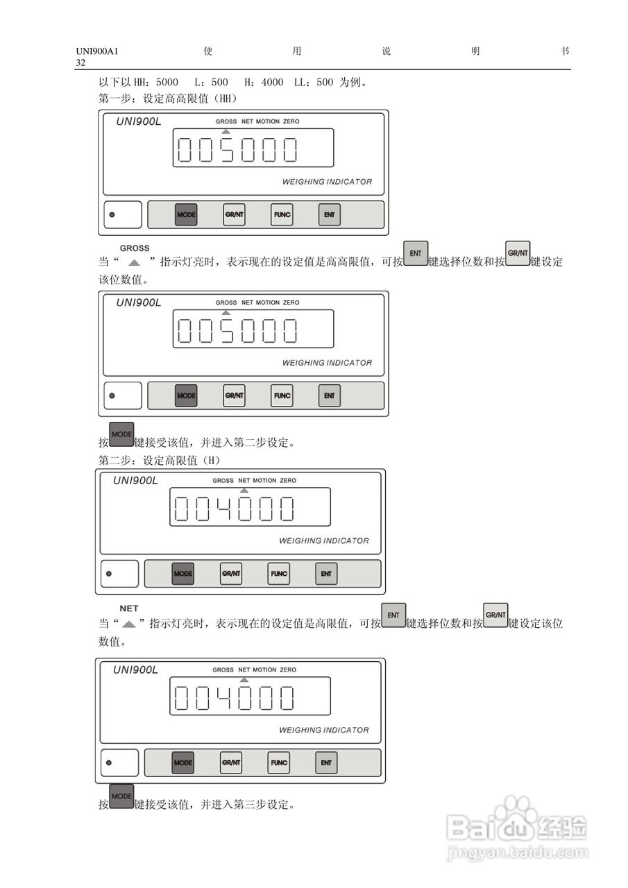 长陆UNI900A1称重显示控制仪使用说明书:[4]