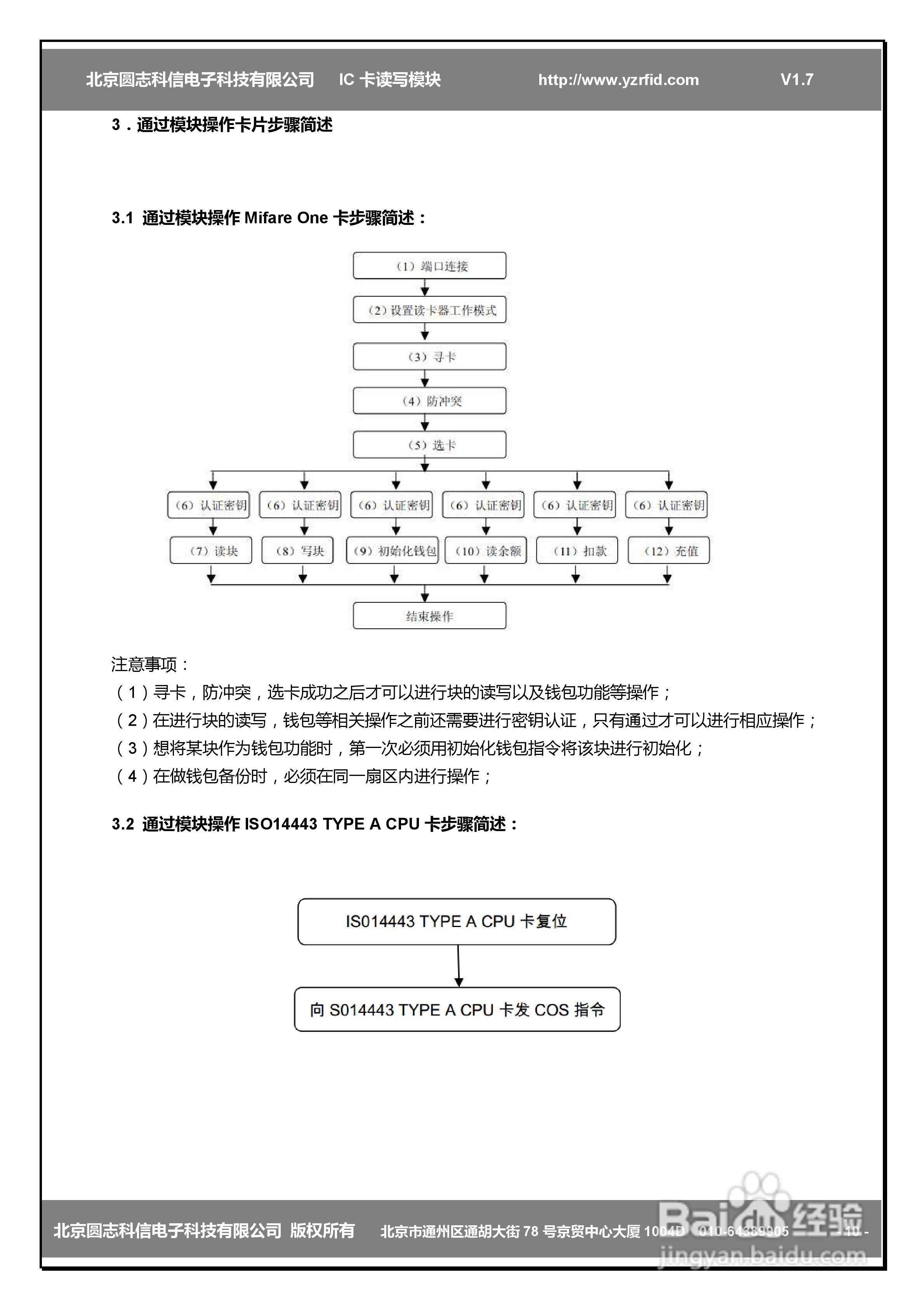 圆志科信RW202AX型IC读写器用户手册:[1]