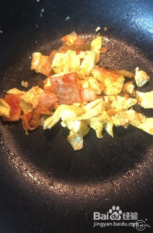 韩式辣白菜芝士蛋炒饭的做法