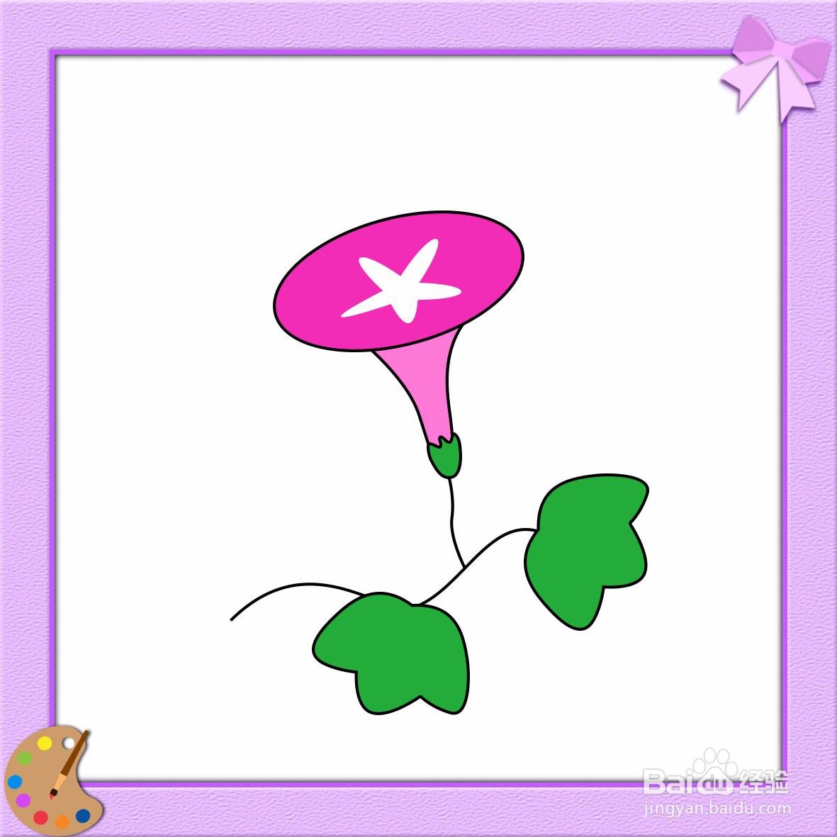 牵牛花的简笔画怎么画