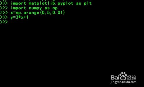 如何使用python的matplotlib画一元一次函数图像
