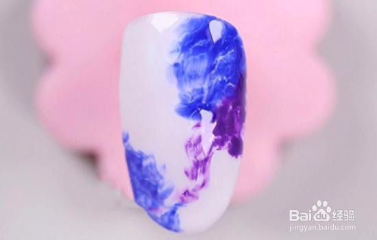 自制泼墨型美甲