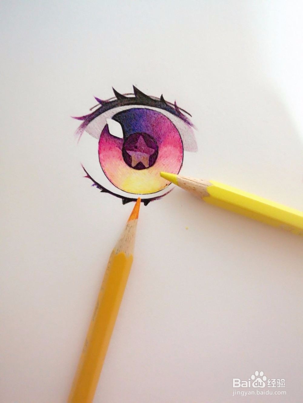 动漫人物混色眼睛教程