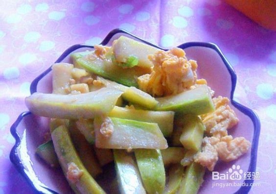 鸡蛋炒角瓜的做法