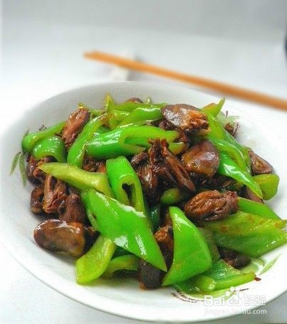 青椒辣炒鸡心