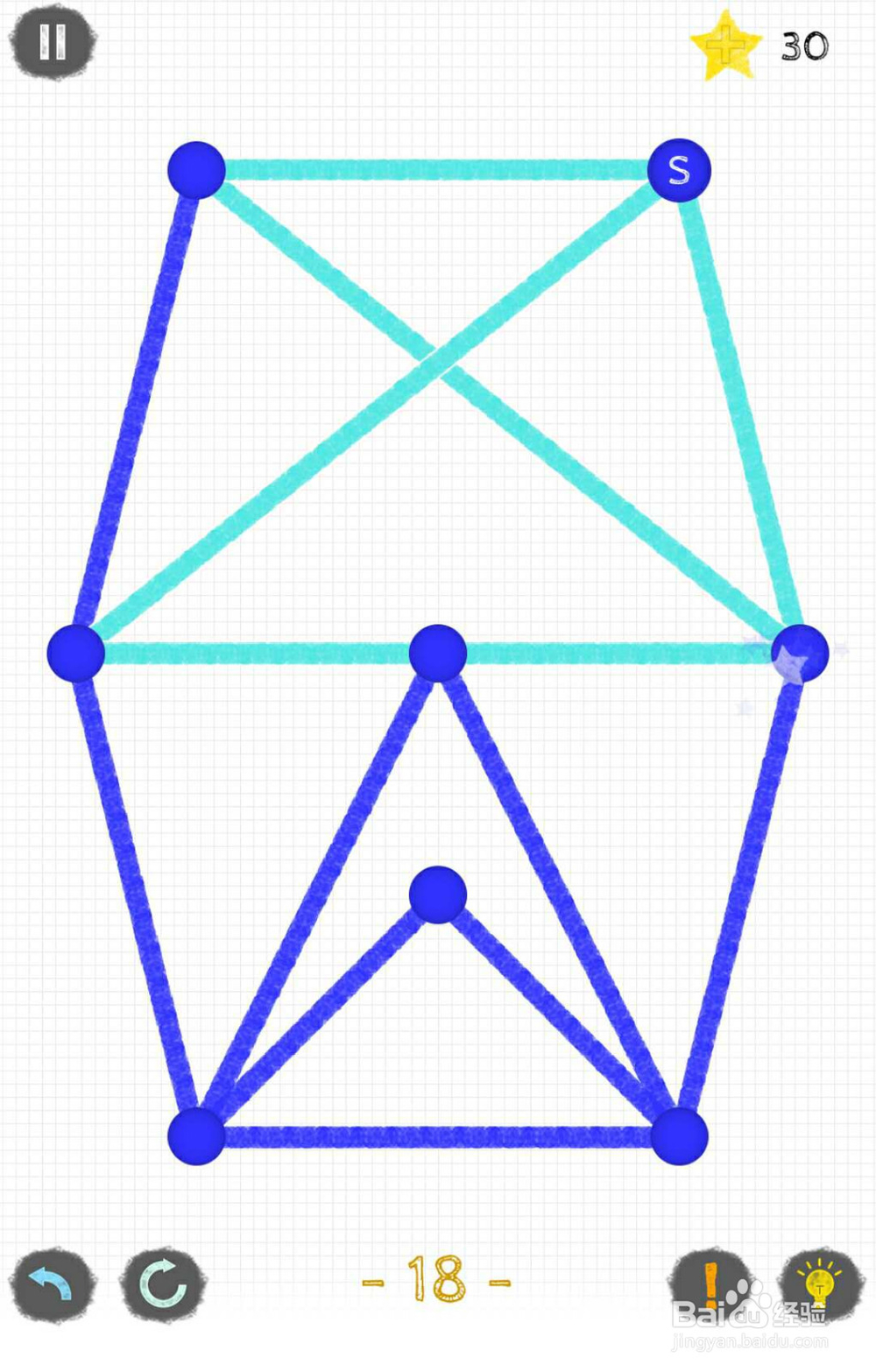 一笔画1-18怎么一笔走完整个图形