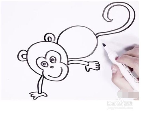 伴儿成长简笔画系列-怎样画小猴子简笔画