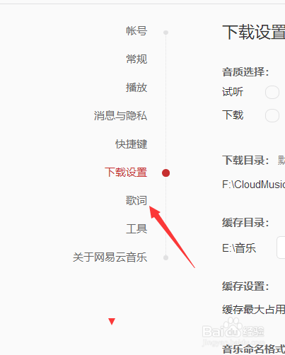 网易云音乐歌词如何显示在软件内