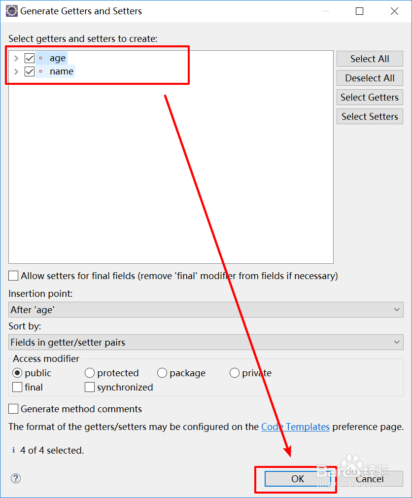 Eclipse如何自动生成get/set、toString等方法？