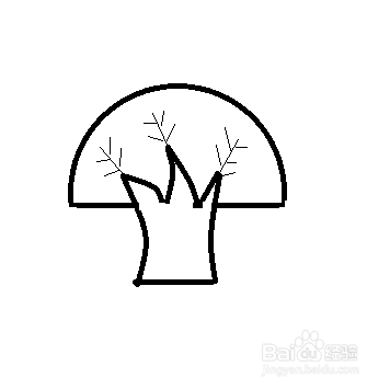 简笔画-创意大树的简笔画如何画