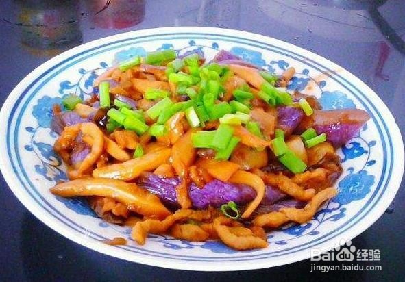 家庭自制炒茄子