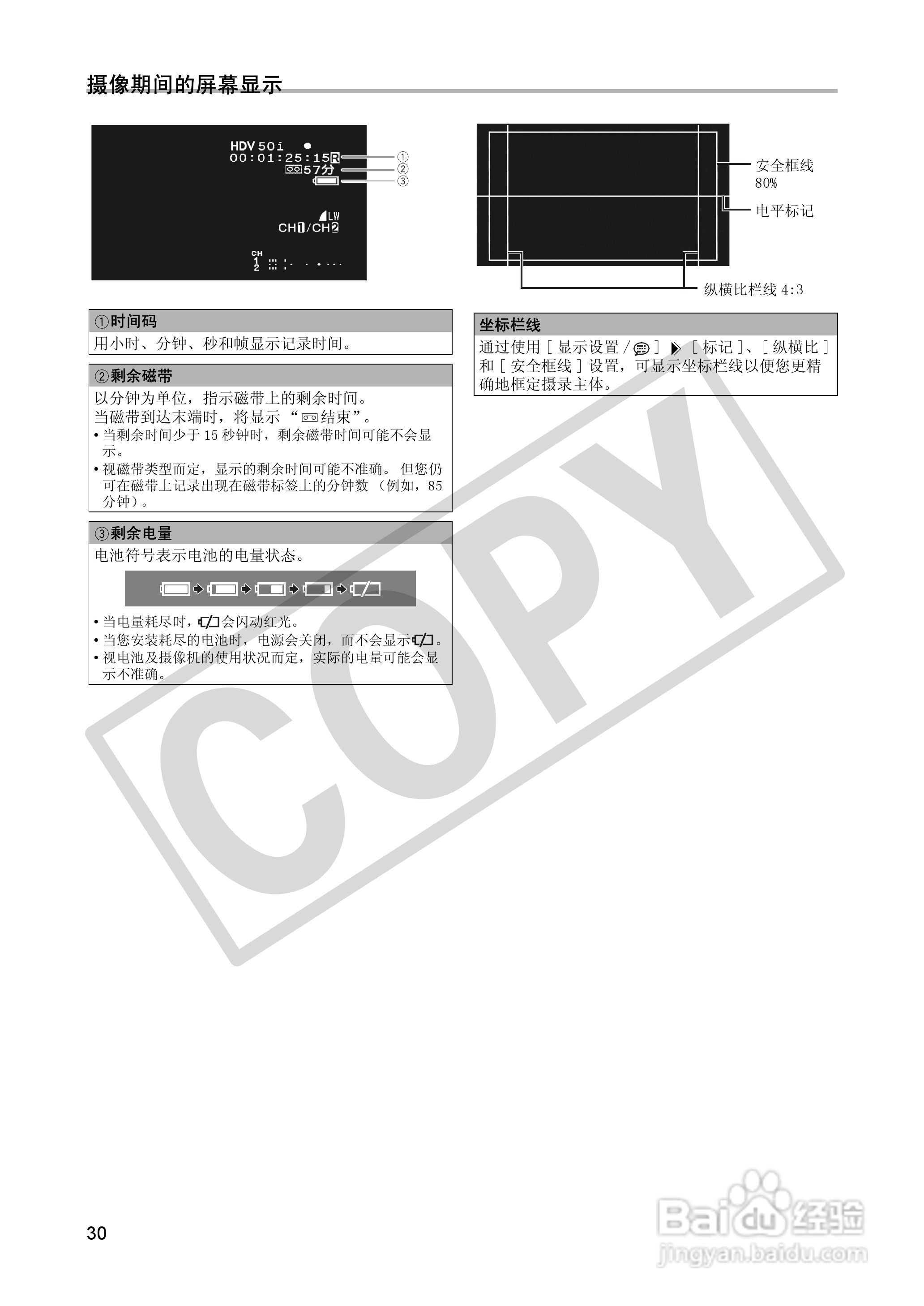 佳能XH A1S数码摄像机使用说明书:[3]