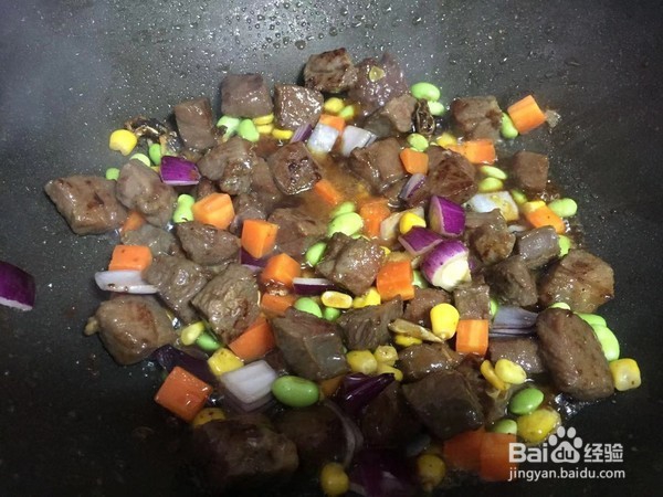 五彩牛肉粒的家庭制作方法