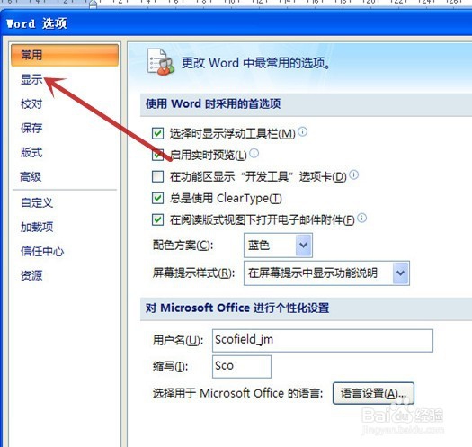 word中文字怎样隐藏与显示