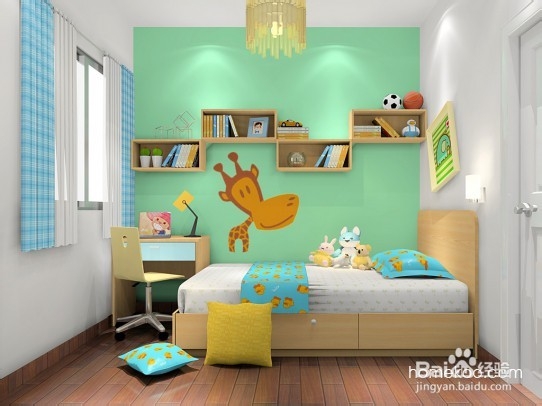 色彩装饰出来的儿童房间效果图