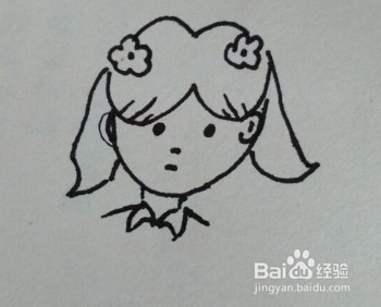 简笔画教程:漂亮女孩头像怎么画,如何画