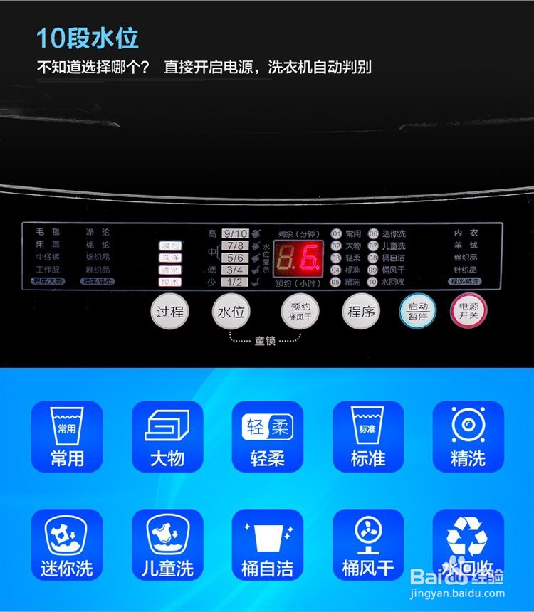 美菱洗衣机怎么使用