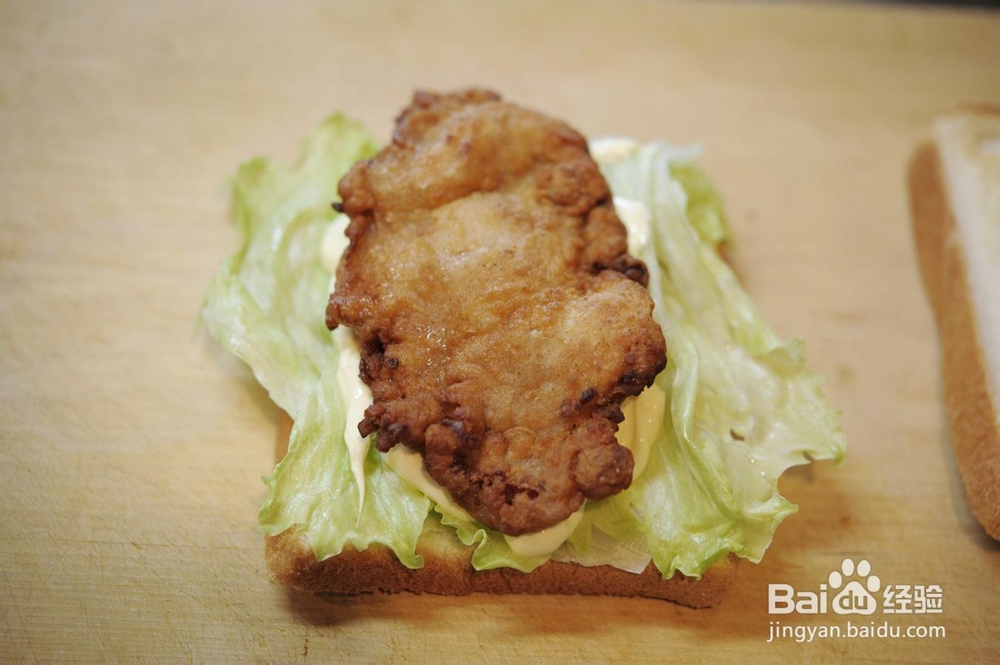 再简单不过的炸鸡三明治