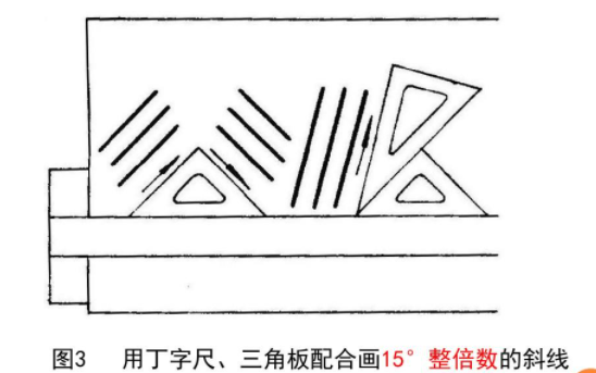 丁字尺与三角板配合使用能不能画出65°倾斜线