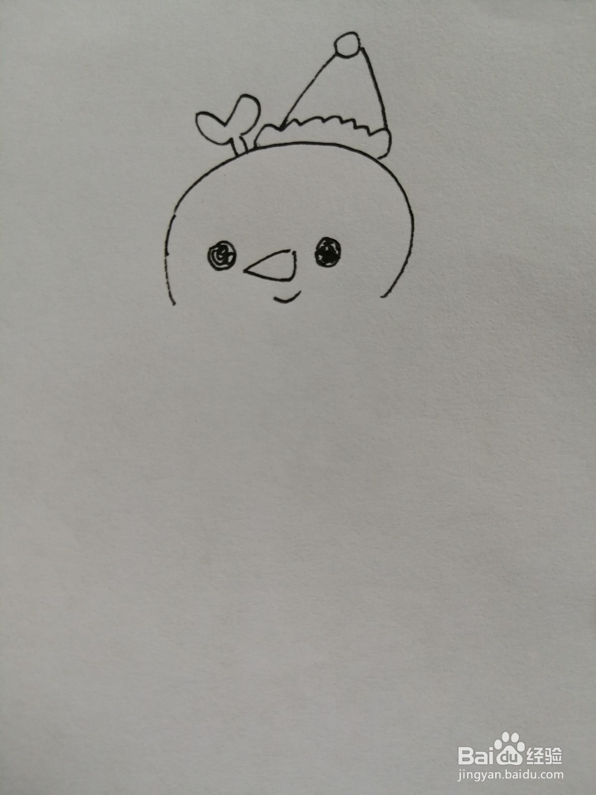 雪人宝宝怎么画