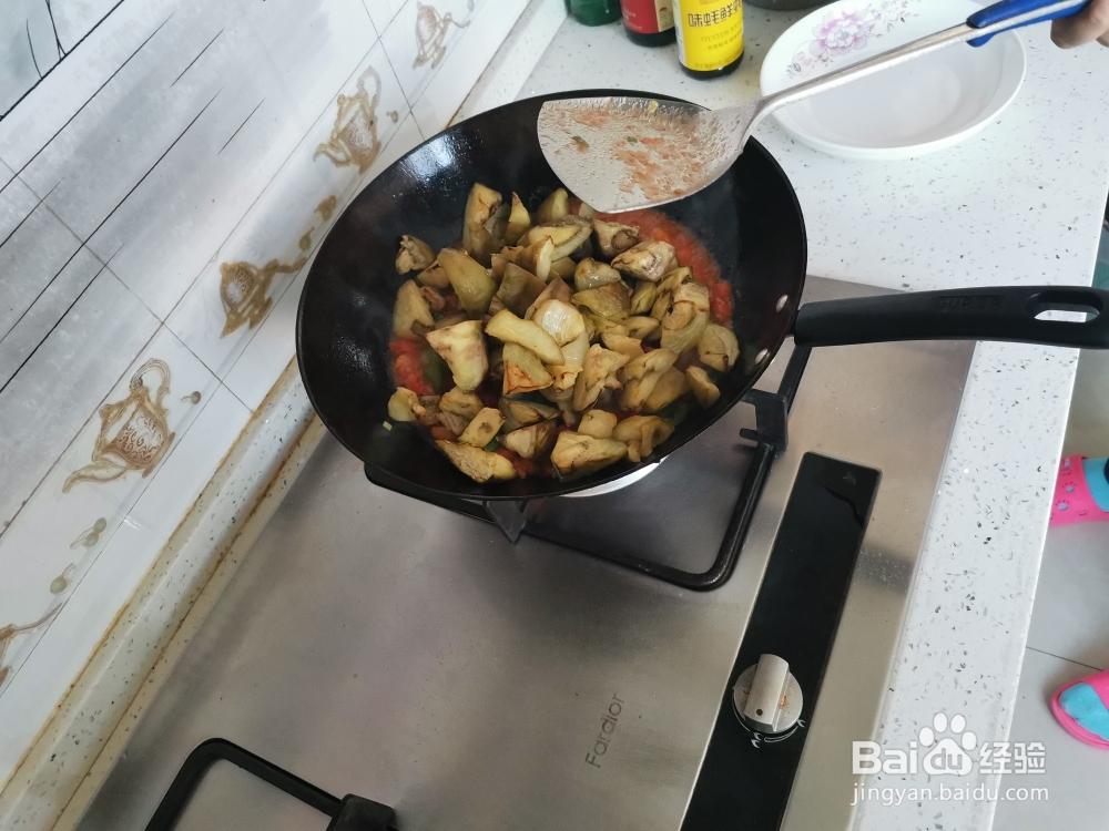 家常做法的空气炸锅烧茄子