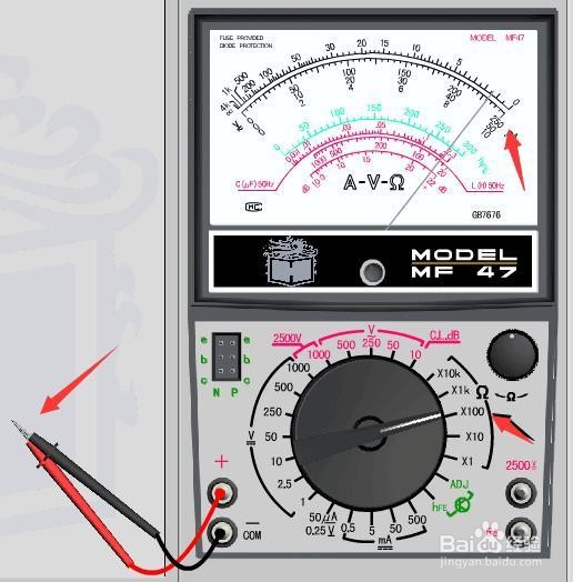 多用电表红黑表笔接法图片