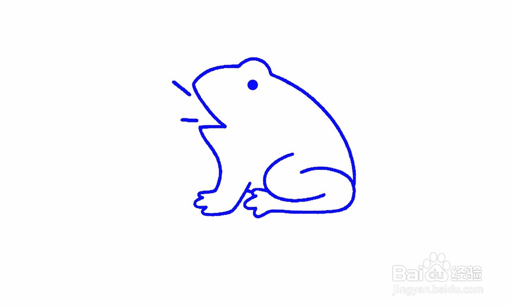简笔画蹲着的青蛙怎么画?
