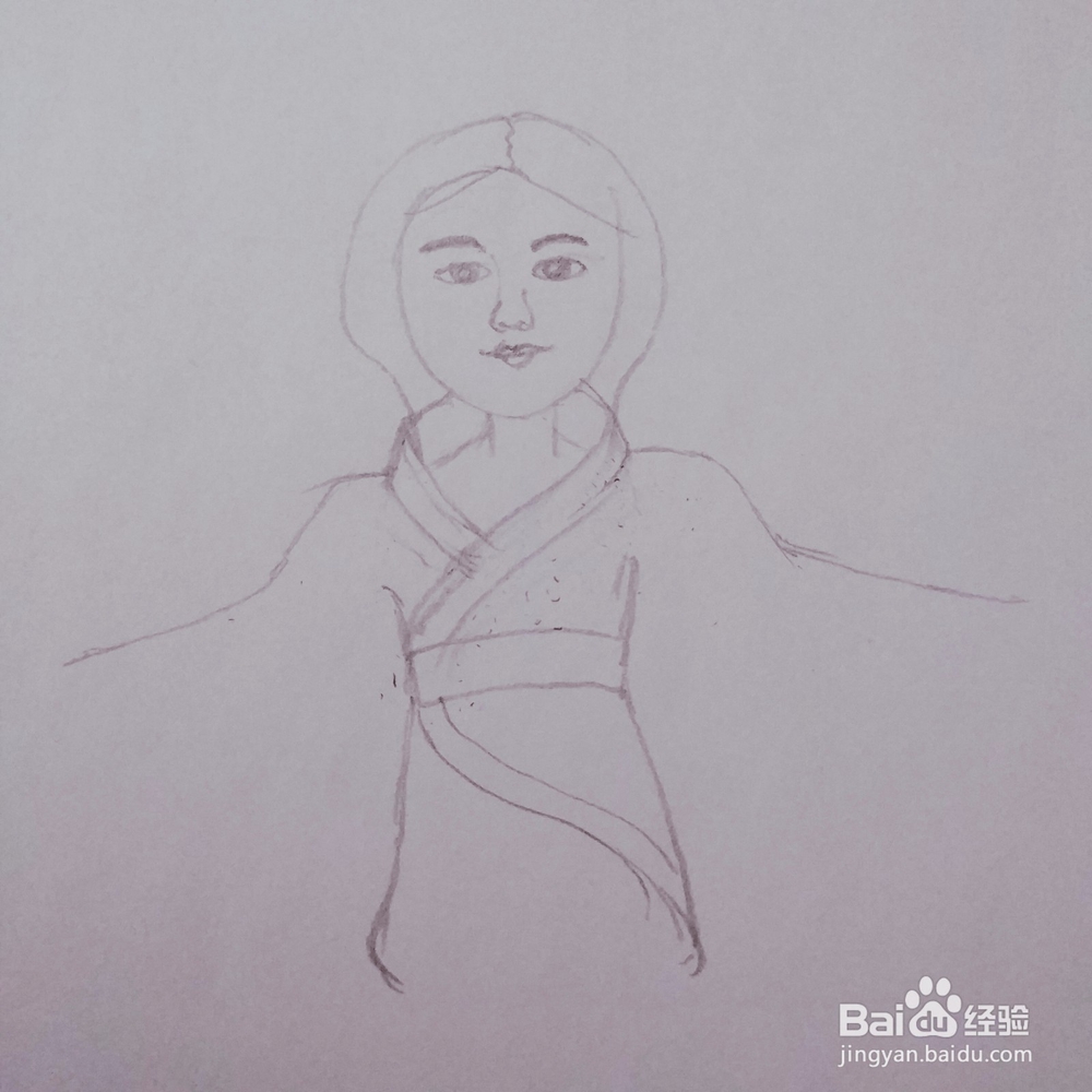 简笔画61:汉服女孩