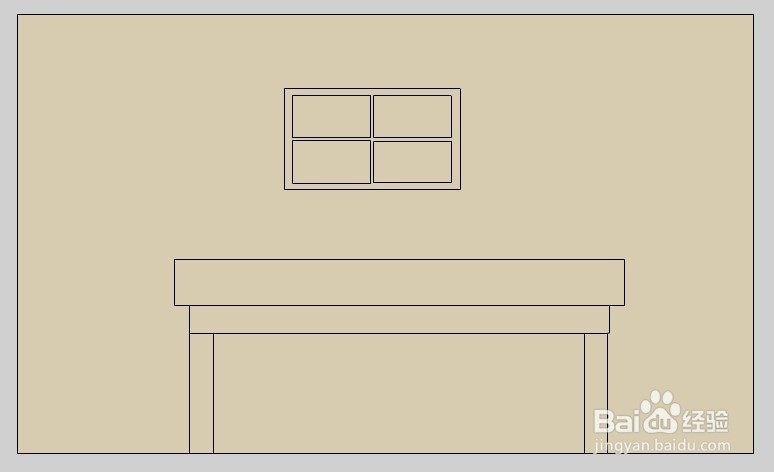 flash绘制一个老桌子的场景