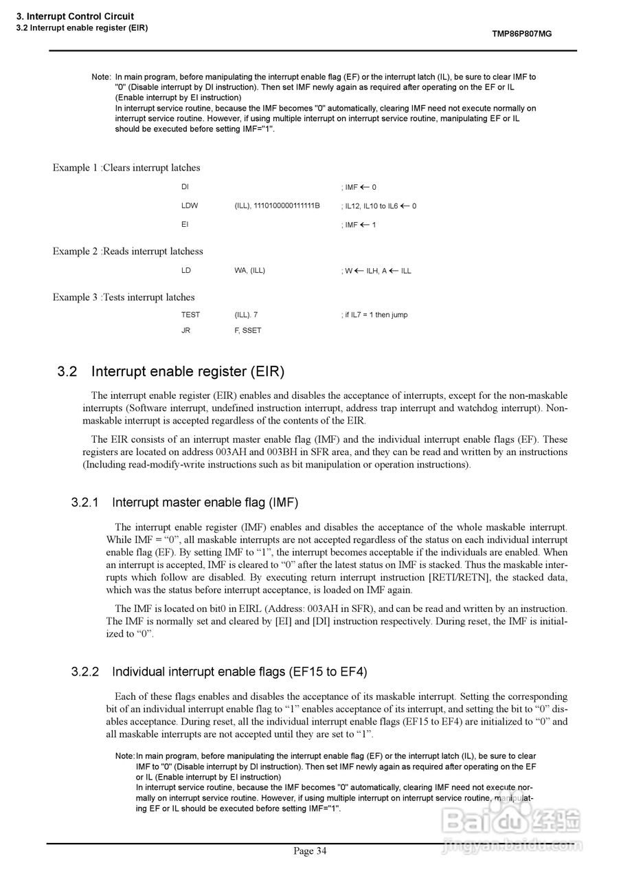 TOSHIBA TMP86P807MG微处理器说明书:[5]