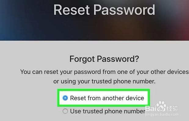 iPhone ID 密码重置