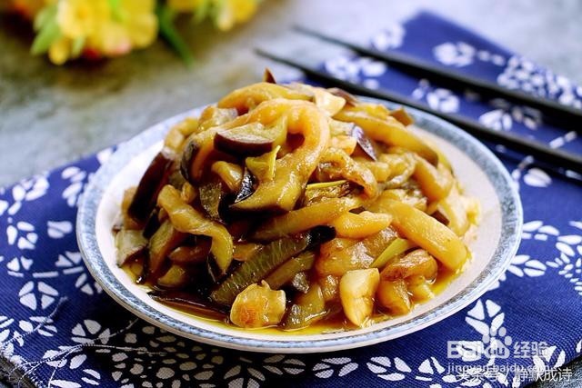 素炒茄条，防衰老防胃癌护血管女人老人多吃