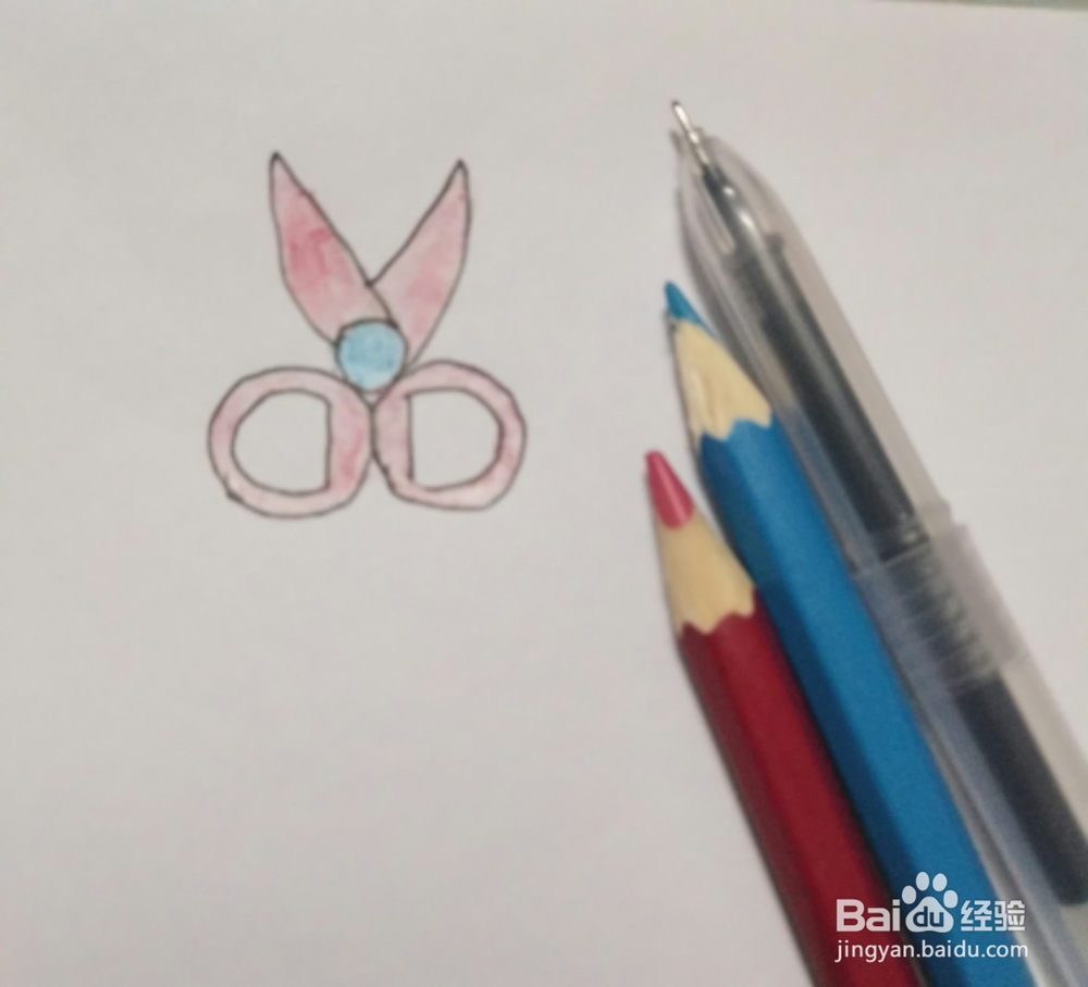 剪刀的简笔画怎么画呢？