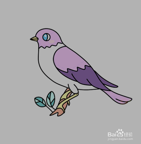 如何画小鸟的简笔画
