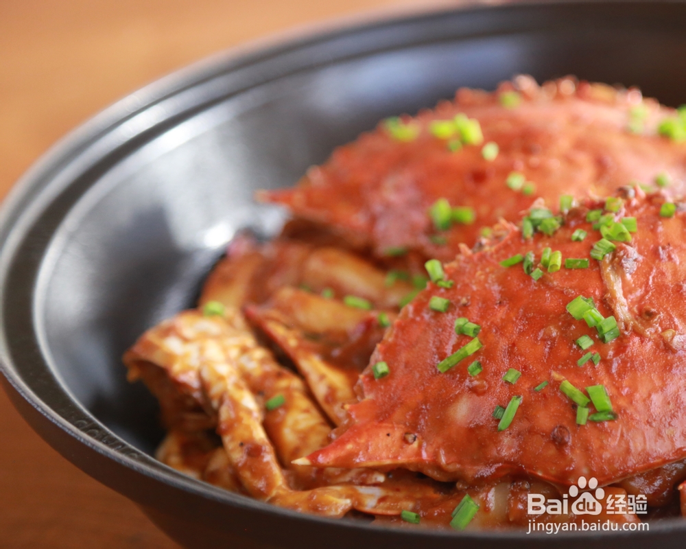 自己做梭子蟹炒年糕海鲜美食