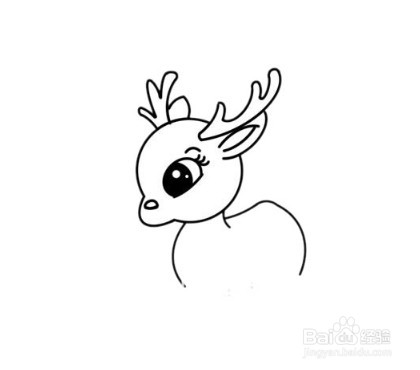 怎么画出卡通版的小鹿？