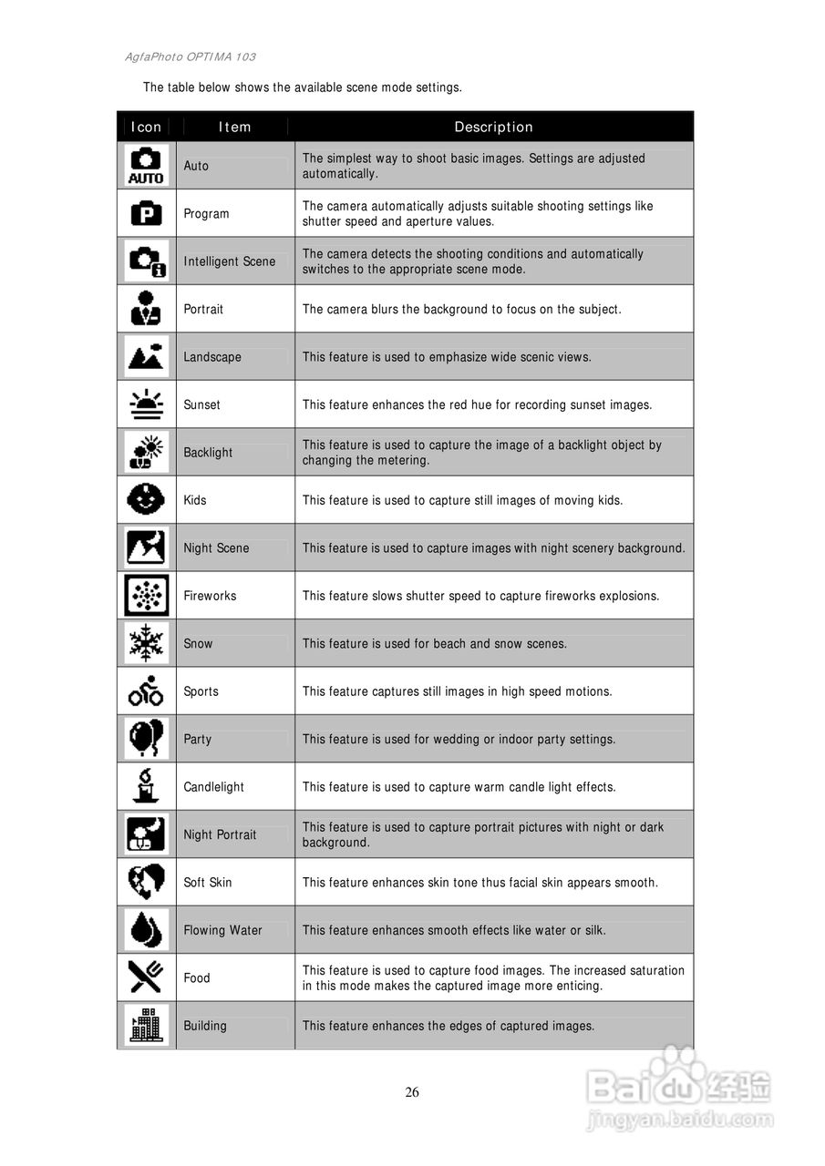 爱克发AgfaPhoto OPTIMA 103数码相机使用说明书:[3]