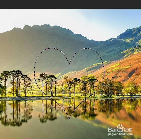 如何制作一个心形风景照