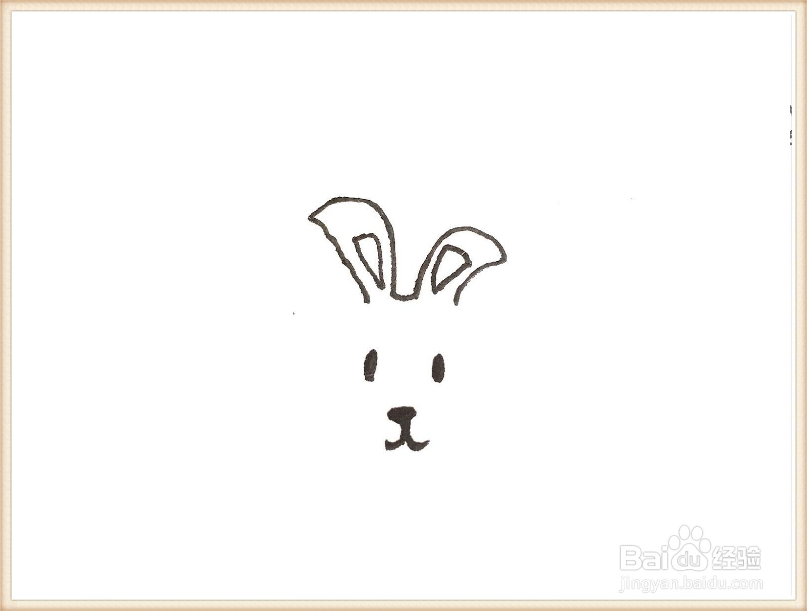 一笔一笔教你画卡通兔头简笔画
