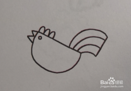 绘画启蒙：公鸡的简单画法。