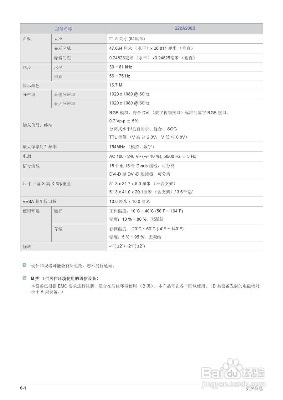三星S22A200B液晶显示器使用说明书:[4]