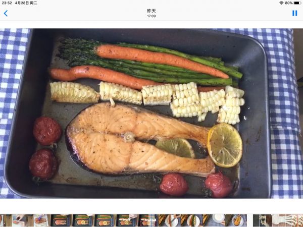 #美食视频挑战赛#柠香烤三文鱼
