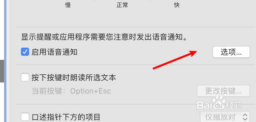 mac电脑怎么设置语音通知的延迟时间