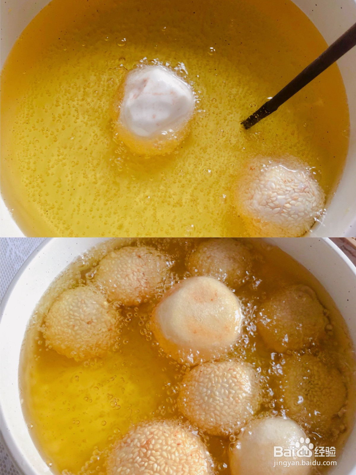 空心豆沙麻球零技巧成功的做法