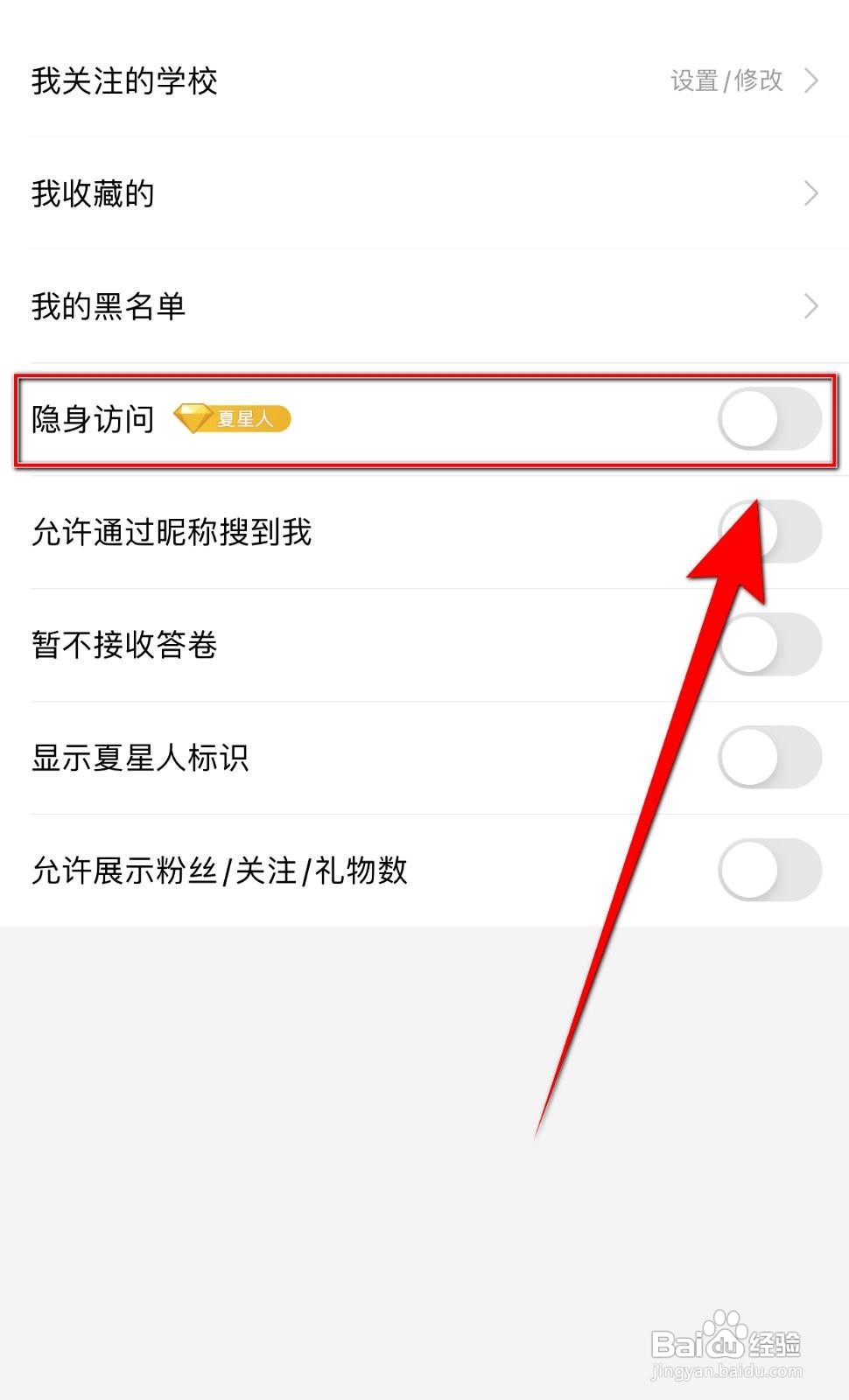 Summer应用如何设置隐身访问