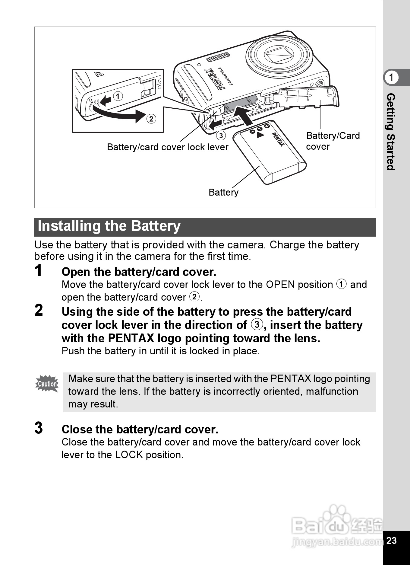 宾得Optio V20数码相机使用说明书:[3]