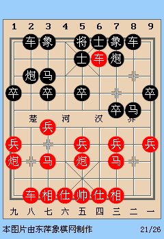 象棋开局之红五九炮黑外肋马型（红伸车捉炮式）