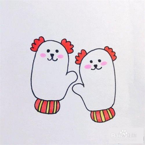 手套简笔画教程