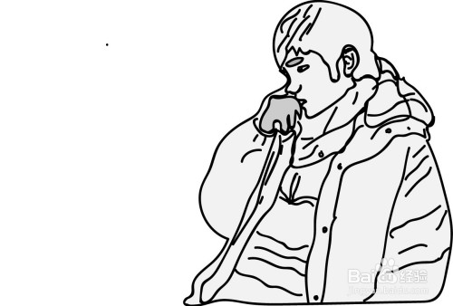 沉思的男子简笔画